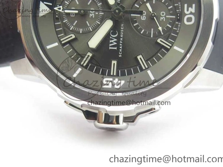 MIROTIME 0218 Aquatimer Chrono IW376803 V6F 1:1 Best Edition Gray Dial on Rubber Strap A FlexibleFit 7153